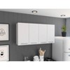 VYNXARIA Rectangle Wall Cabinet with Four Swing Doors in Elegant White ¨C Ideal for Kitchen Storage Solutions - 4 of 4