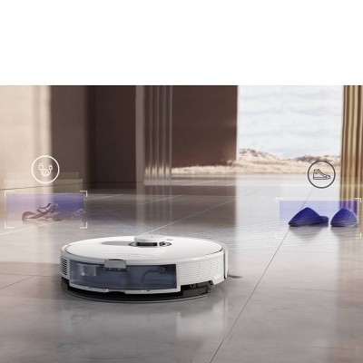 Roborock S8 White Cordless Robot Vacuum and Mop with Smart Mapping