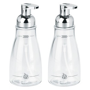 iDesign Refillable Foaming Soap Dispenser - Set of 2 - Clear/Chrome - 1 of 4