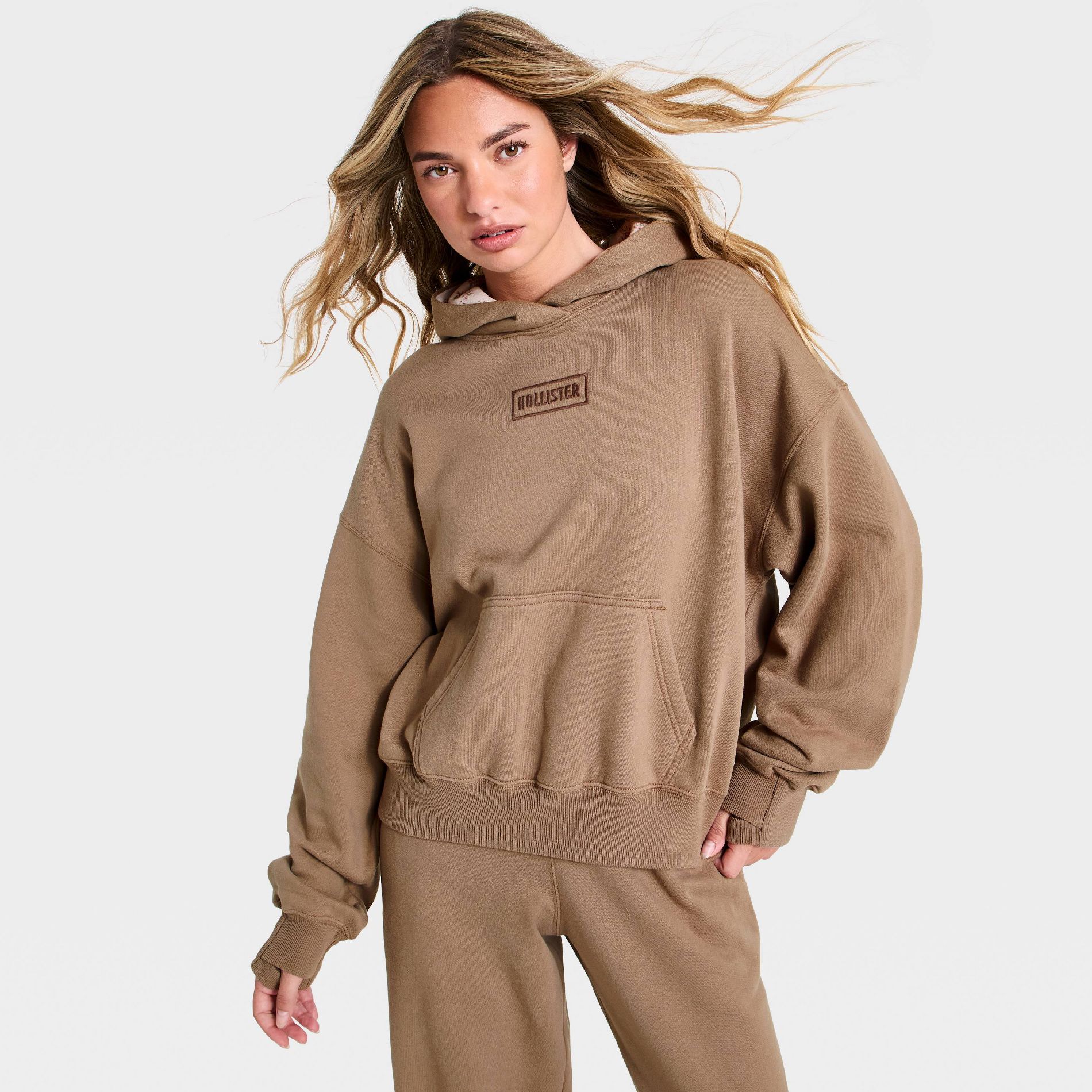 Women's Fleece Hoodie - Brown The Hollister Collection at Target