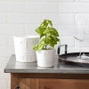 White Porcelain Face Planters Set of 2 5.25 Inch Height Decorative Pots By Melrose - 2 of 4