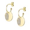 Guili Radiant Heart Charm Hoop Earrings in 14k Gold Plating with Cubic Zirconia, A Chic & Romantic Jewelry Piece for Effortless Elegance - 3 of 3