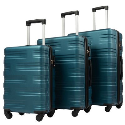 3-Piece Matching Hardshell Luggage Set,Checked Suitcases Expandable Lightweight Spinner Suitcases with TSA Lock (20"/24"/28")-Cuddlewood