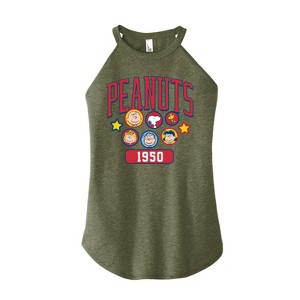 Women's - Peanuts - Peanuts Crew Athletic Graphic High Neck Tank - 1 of 3