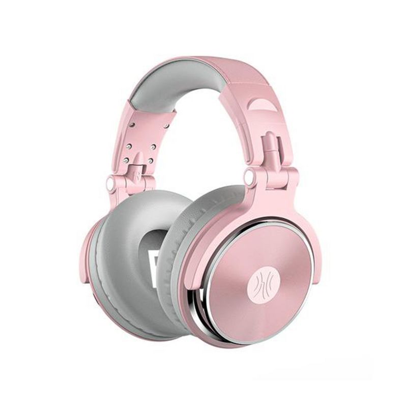 OneOdio Pro 10 Over Ear Headset Wired Studio DJ 50mm Neodymium Driver Gamer Music Sharing Headphones with Padded Ear Cups & In Line Microphone, Pink, 1 of 7