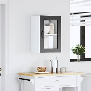 CLIHOME Bathroom Wall Mounted Cabinet, Narrow Wall Cabinet, Hanging Cabinet for Living Room, Multi-Function Kitchen Side Cabinet - 1 of 4