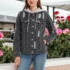 Anna-Kaci Women's Detachable Hoodie Denim Distressed Jean Jacket - image 2 of 4