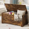 39.4in / 23.6in Storage Chest, Wooden Storage Bench With 2 Safety Hinges, Easy Assembly, Large Toy Chest for Entryway, Living Room, Bedroom - 2 of 4