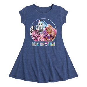 Girls' - Monster High - Character Image Fit & Flair Cap Sleeve Dress - 1 of 3
