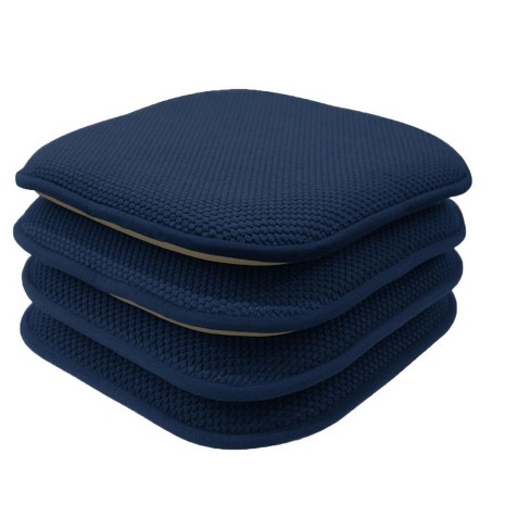 Goodgram Non Slip Chenille Premium Memory Foam Chair Cushions (4 Pack ...