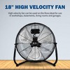 BestParts 18" 3-Speed High Velocity Heavy Duty Metal Industrial Floor Fan, 360° Adjustable Tilt, Black - 3 of 4