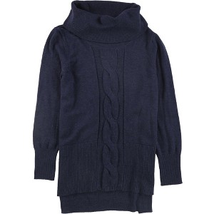 I.N.C International Concepts Womens Cable Tunic Sweater, Blue, X-Large - 1 of 1