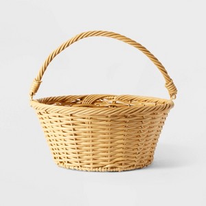 Willow Plastic Wicker Easter Basket - Spritz™ - 1 of 3