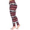 Women's Plus Size Printed Leggings - One Size Fits Most Plus - White Mark - 2 of 3