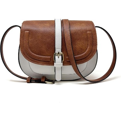 Crossbody Bags for Women,Small Saddle Purse and Boho Cross Body Handbags,Vegan Leather