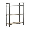 TOAOTBNBO 3-Tier Small Bookcase Storage Organizer, Metal Floor Standing Bookshelf Open Decorative Bookcases for Office, Gray - 2 of 4