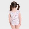 Toddler Girls' Hello Kitty Floral Ruffle One Piece Swimsuit - Pink - 2 of 3