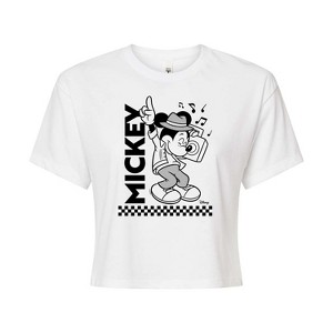 Women's - Disney - Mickey & Friends Cropped Graphic T-Shirt - 1 of 4