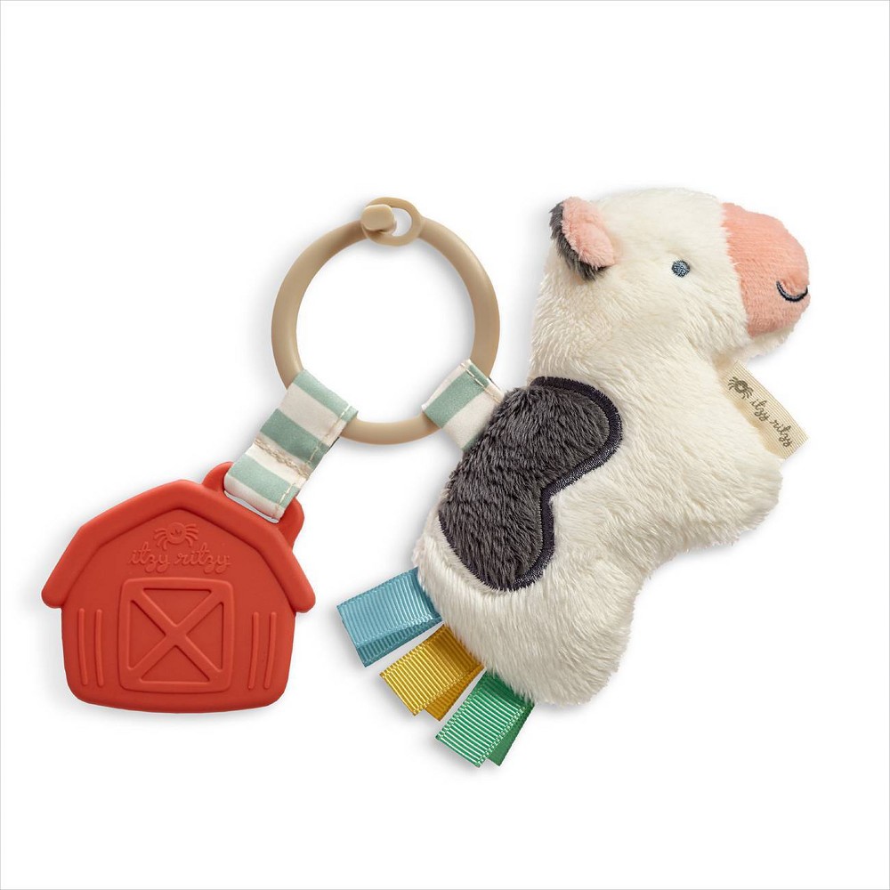 Photos - Rattle / Teether Itzy Ritzy Pal Teether - Cow: Baby, Cotton, 1 Piece 