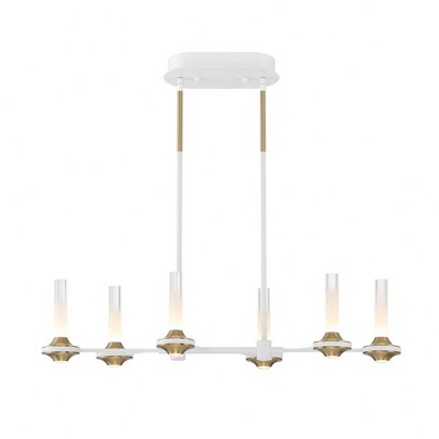 Eurofase Lighting Torcia 12 - Light Chandelier in  White/Brass