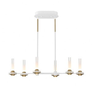 Eurofase Lighting Torcia 12 - Light Chandelier in  White/Brass - 1 of 1