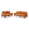 2-Piece Velvet Chesterfield Sofa Set with Roll Arms and Button Tufting, 5-Seat Convertible Luxury Couch for Living Room - 3 of 4