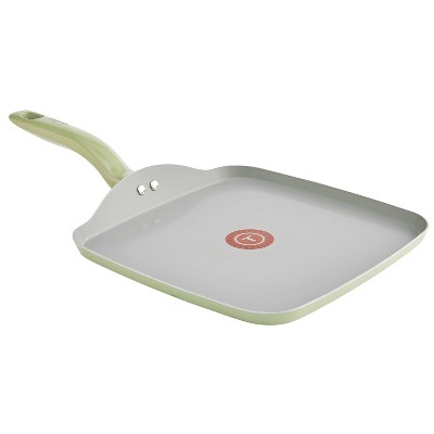 T-fal Fresh Simply Cook 10.25" Ceramic Recycled Aluminum Square Griddle - Green