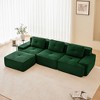 PexFix Modern L-Shaped Modular Sectional Sofa for Living Room Corduroy Fabric 3-Seater Couch with Deep Seat and Movable Ottoman Anti-slip - 2 of 4