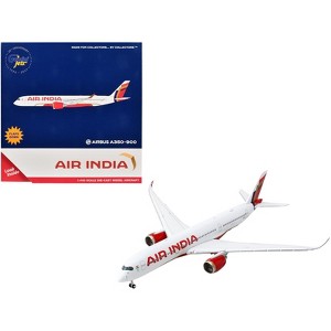Airbus A350-900 Commercial Aircraft with Flaps Down "Air India" White with Graphics 1/400 Diecast Model Airplane by GeminiJets - 1 of 4