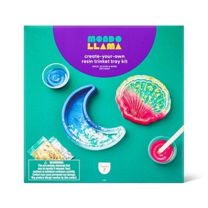 Resin Pouring Trinket Dish - Mondo Llama™: DIY Art Kit with Glitter & Instructions for Adults - 1 of 4