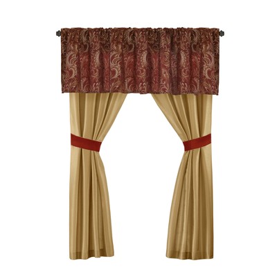 King Red Microfiber Floral Motif 24-Piece Bedding Set