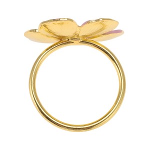 Unique Bargains Napkin Rings Small Flower Stainless Steel 1 Pc - 1 of 3