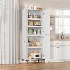 71" Tall Kitchen Pantry Cabinet, 5 Tier Freestanding Food Storage Cabinet with 4 Doors and Adjustable Shelves - 3 of 4