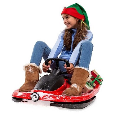 HearthSong Stratos Bobsled with Differential Steering, Deep Digging Brake and Retractable Tow Cord, 38"L x 22"W, Holds Up To 200 Lbs.