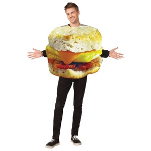 Imposta Costumes Adult Get Real Breakfast Sandwich Costume Bodysuit One Size - 1 of 1