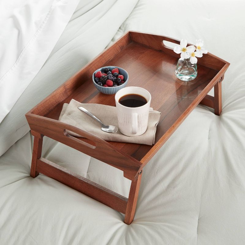 22&#34; x 14&#34; Wood Signature Bed Tray - Threshold&#8482;, 3 of 9