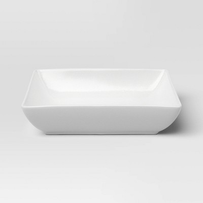 Square Collection Serve Pasta Bowl White - Threshold™: Porcelain, Microwave & Dishwasher-Safe, 8.5" Diameter