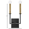 Lark Lazlo 2 - Light Sconce in  Black/Lacquered Brass - 4 of 4