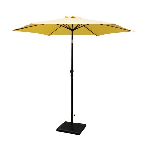 PAGED 8.8FT Patio Umbrella Aluminum Market Umbrella with Tilt, Crank and 42 Pound Square Resin Umbrella Base for Outdoor - 1 of 4