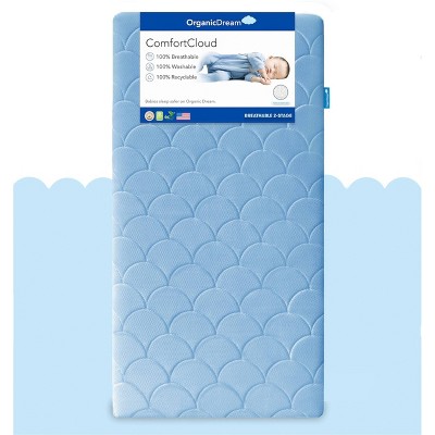 Organic Dream ComfortCloud 2-Stage Crib & Toddler Mattress - Sky Blue