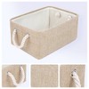 REGALWOVEN Cotton Collapsible Lightweight Sturdy Open Storage Bins 3 Pcs - 2 of 4