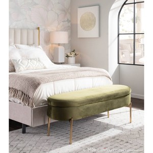 48" Chloe Contemporary Upholstered Storage Bench - LumiSource - 1 of 4