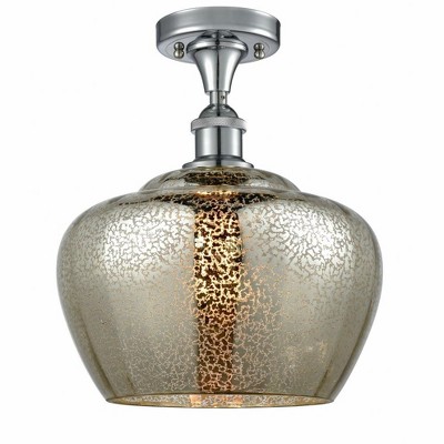 Fenton - 1 Light Semi-Flush Mount In Industrial Style-13 Inches Tall and 11 Inches Wide