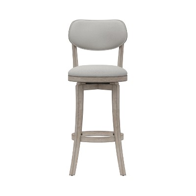 Sloan Aged Gray 43'' Swivel Bar Height Stool with Fog Upholstery