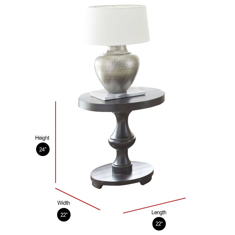 Dory Round End Table Black - Steve Silver, 4 of 5