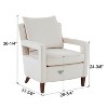 NicBex Velvet Accent Chair,Upholstered Living Room Chairs with Open Arm Design and Solid Wood Legs,Modren Armchair,Club Chairs for Living Room - 3 of 4