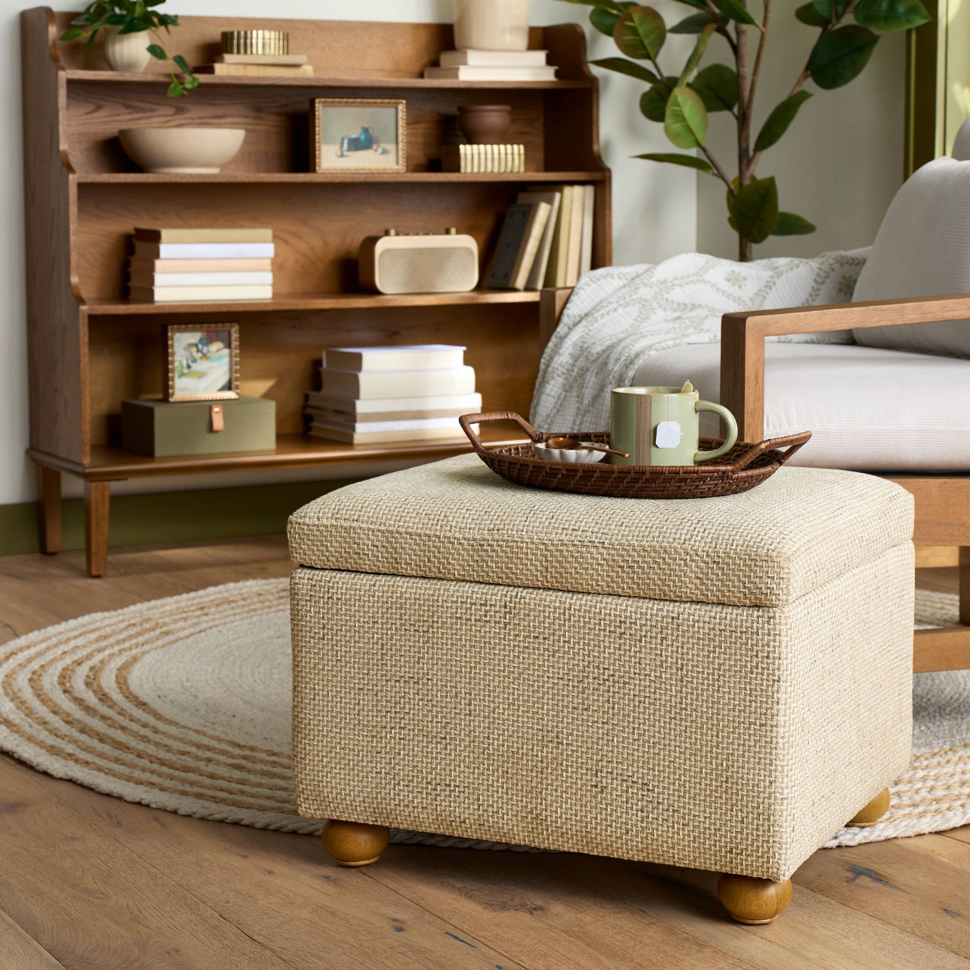 Upholstered Storage Ottoman - Hearth & Hand™ with Magnolia