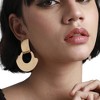 SOHI Women's California Gold Metallic Drop Earrings - 4 of 4