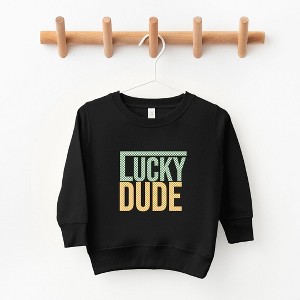 The Juniper Shop Block Checkered Lucky Dude Toddler Graphic Sweatshirt - 1 of 3