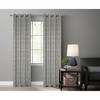 Kate Aurora 2 Piece Multi Color Modern Contempo Abstract Chenille Light Filtering Grommet Top Curtains - 4 of 4